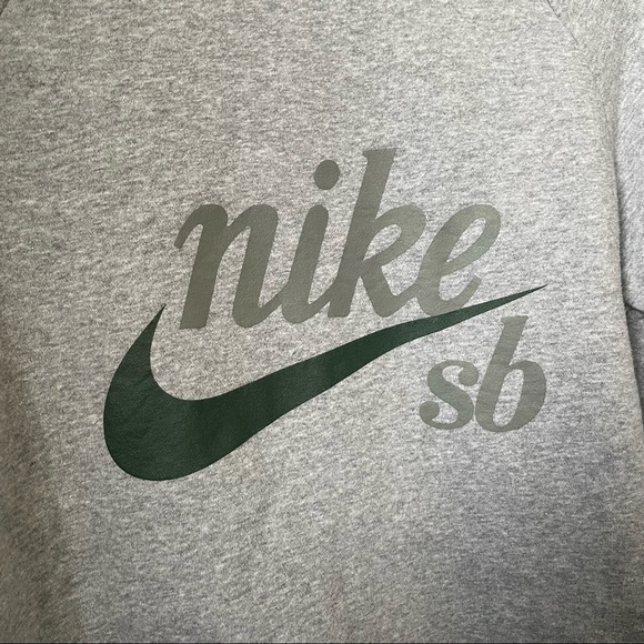 Nike SB skateboarding Top Icon GFX Heritage Crewneck grey sweater medium - Picture 7 of 8